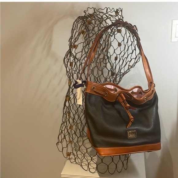 NWT Dooney & Burke Drawstring Bucket Bag - Picture 7 of 12